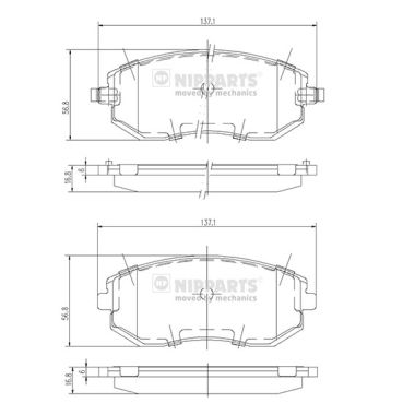 Klocki hamulcowe NIPPARTS J3607015
