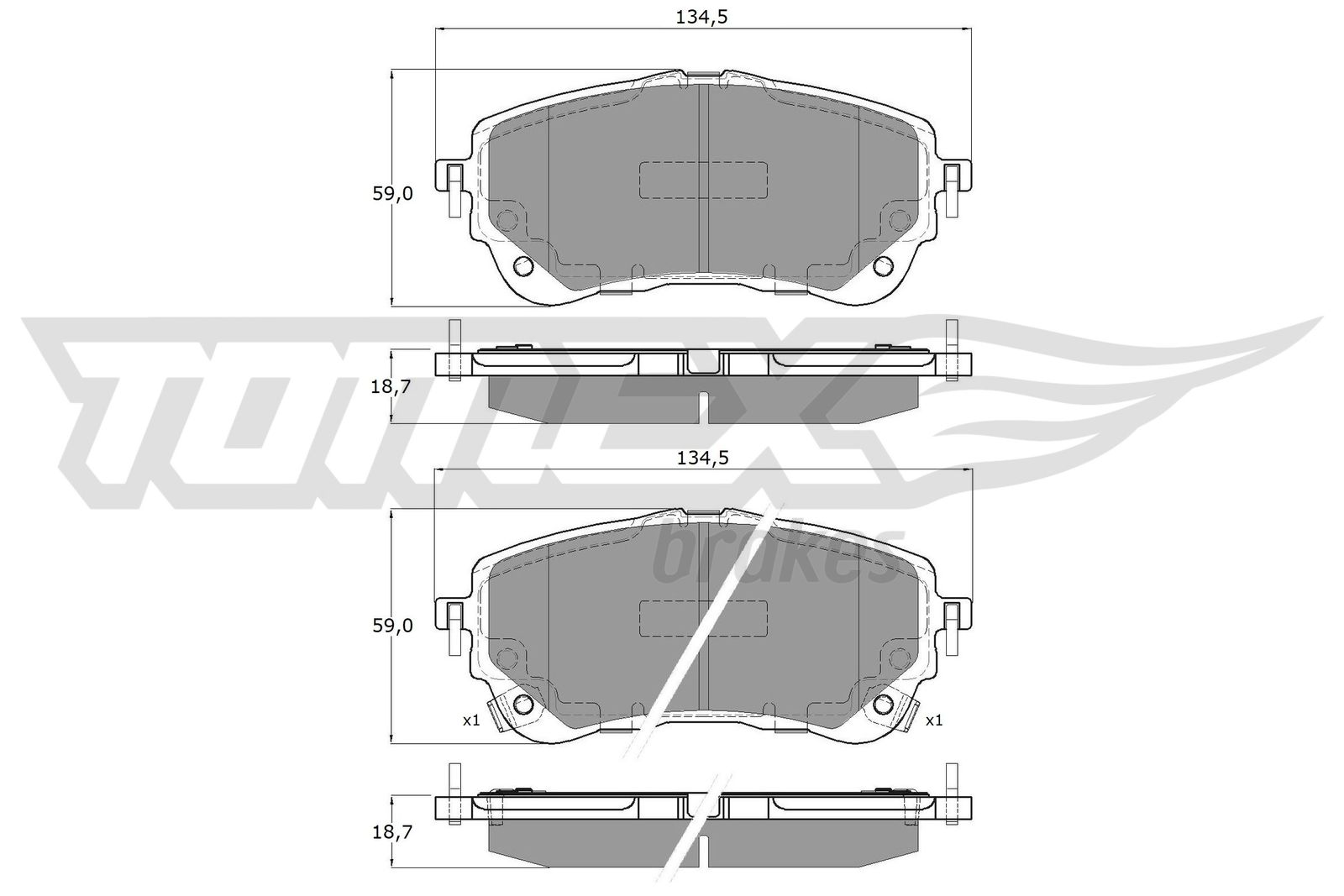 Klocki hamulcowe TOMEX BRAKES TX 19-82