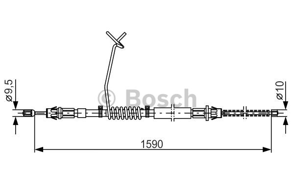 Linka hamulca ręcznego BOSCH 1 987 477 175