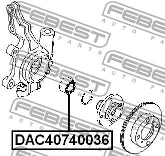 Łożysko koła FEBEST DAC40740036