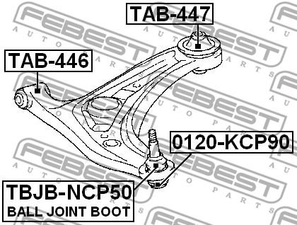 Tuleja wahacza FEBEST TAB-447