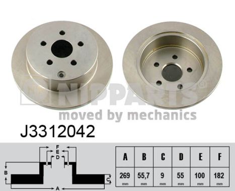 Tarcza hamulcowa NIPPARTS J3312042