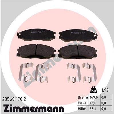 Klocki hamulcowe ZIMMERMANN 23569.170.2