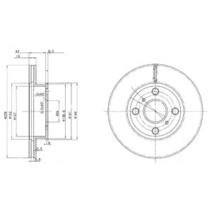 Tarcza hamulcowa DELPHI BG2424