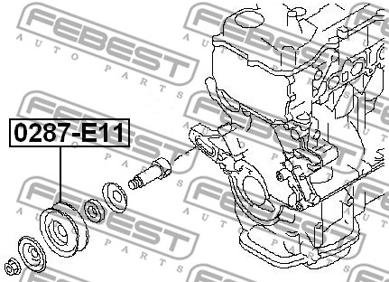 Rolka napinacza paska osprzętu FEBEST 0287-E11