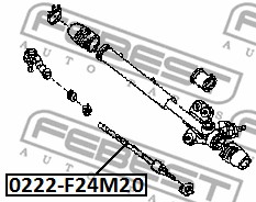 Drążek kierowniczy FEBEST 0222-F24M20