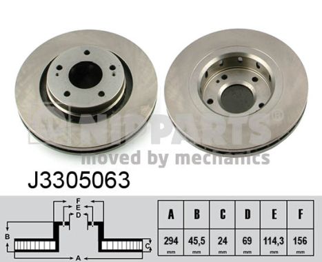 Tarcza hamulcowa NIPPARTS J3305063