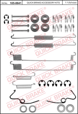Zestaw dodatków do szczęk hamulcowych QUICK BRAKE 105-0641