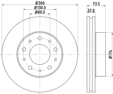 Tarcza hamulcowa HELLA PAGID 8DD 355 125-261