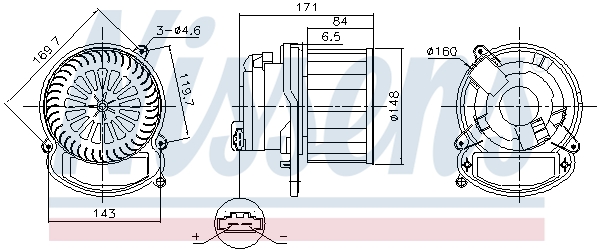 Wentylator wewnętrzny NISSENS 87635