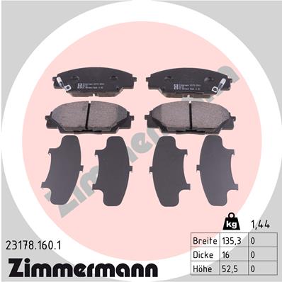 Klocki hamulcowe ZIMMERMANN 23178.160.1