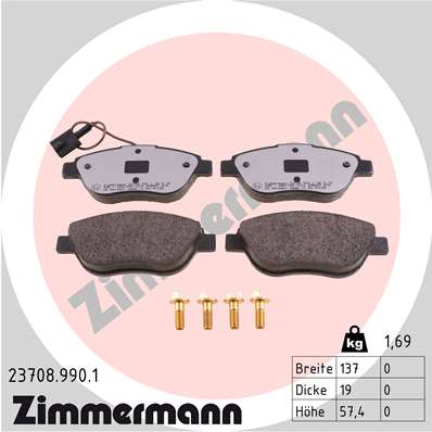 Klocki hamulcowe ZIMMERMANN 23708.990.1