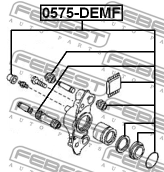Zestaw naprawczy zacisku FEBEST 0575-DEMF