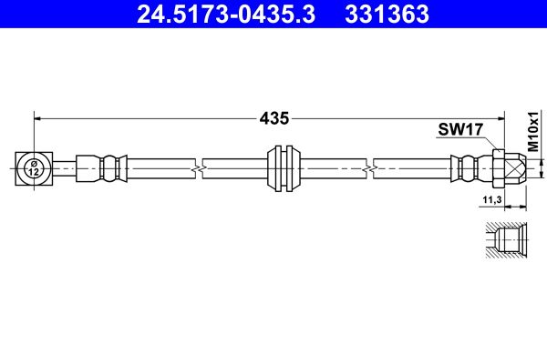 Przewód hamulcowy elastyczny ATE 24.5173-0435.3