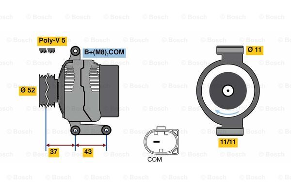 Alternator BOSCH 0 986 080 500