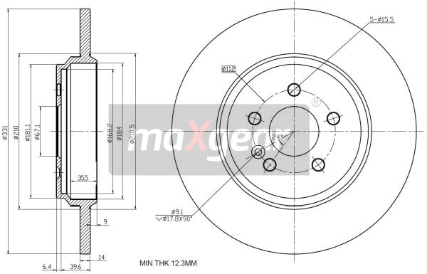 Tarcza hamulcowa MAXGEAR 19-1798