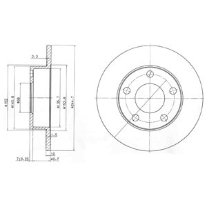 Tarcza hamulcowa DELPHI BG3381C