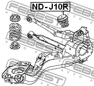 Dystans gumowy FEBEST ND-J10R
