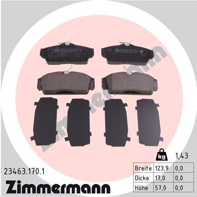 Klocki hamulcowe ZIMMERMANN 23463.170.1