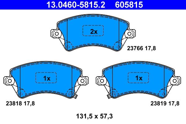 Klocki hamulcowe ATE 13.0460-5815.2