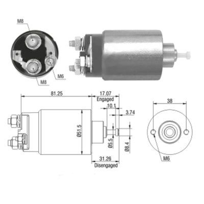 Elektromagnes rozrusznika MEAT & DORIA 46082