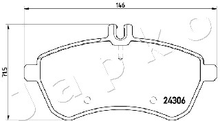 Klocki hamulcowe JAPKO 500512