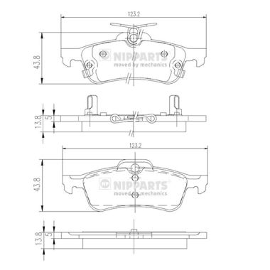 Klocki hamulcowe NIPPARTS N3612036