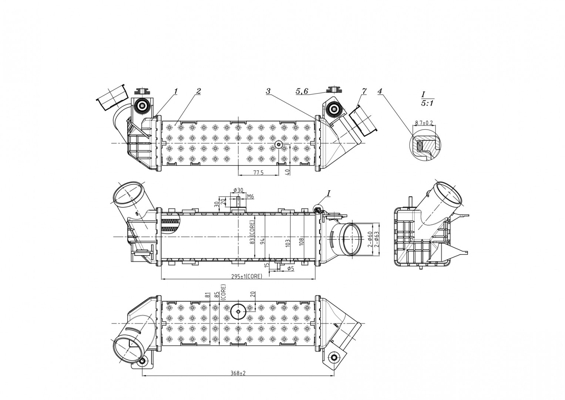 Chłodnica powietrza intercooler HART 621 392