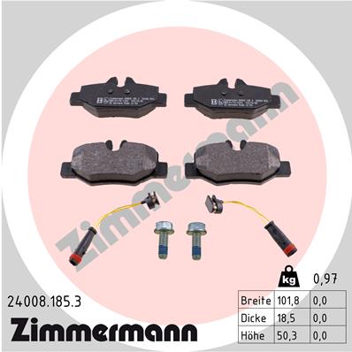 Klocki hamulcowe ZIMMERMANN 24008.185.3