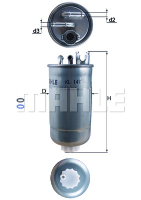 Filtr paliwa KNECHT KL 147D