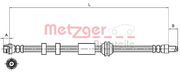 Przewód hamulcowy elastyczny METZGER 4111216