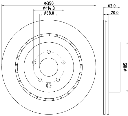 Tarcza hamulcowa HELLA 8DD 355 122-261