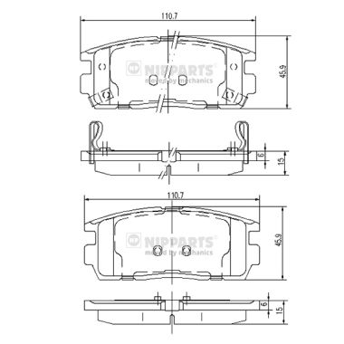 Klocki hamulcowe NIPPARTS J3610905