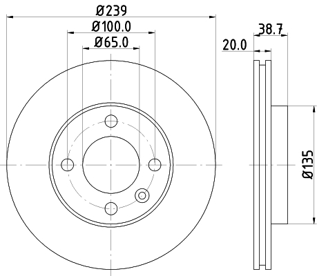 Tarcza hamulcowa HELLA 8DD 355 100-191