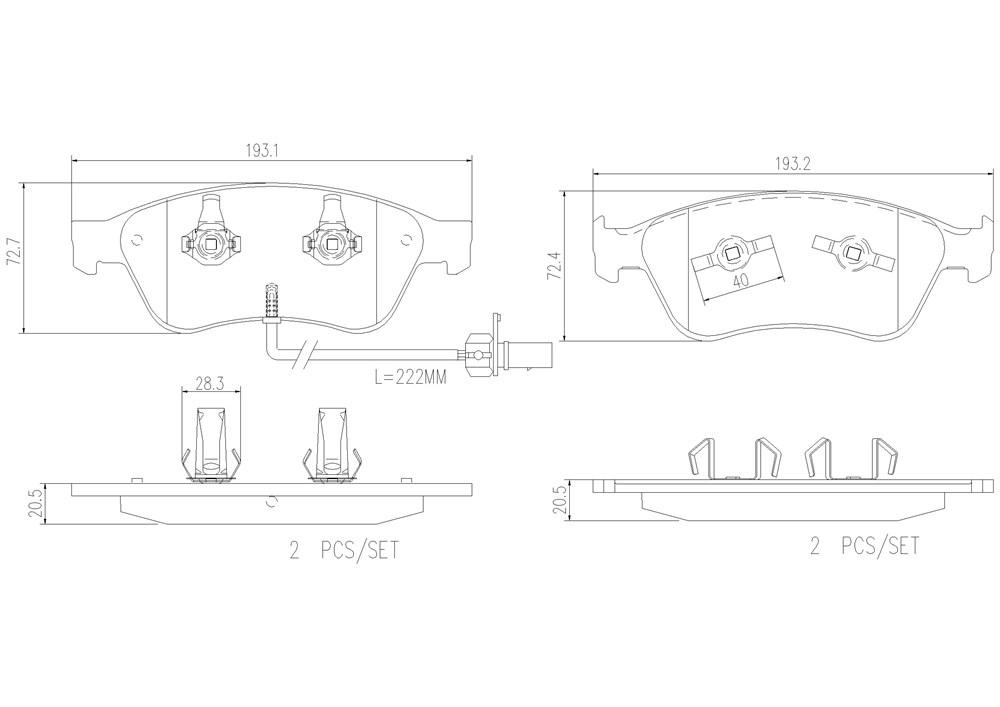 Klocki hamulcowe BREMBO P 85 102