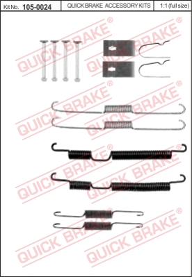 Zestaw dodatków do szczęk hamulcowych QUICK BRAKE 105-0024