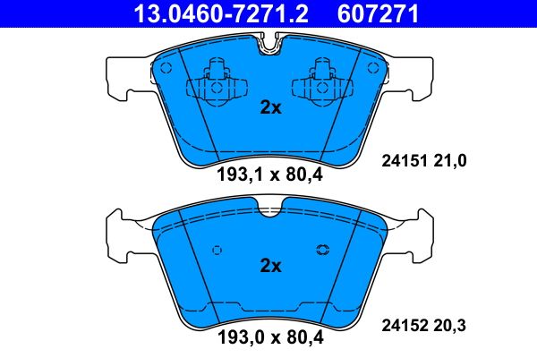 Klocki hamulcowe ATE 13.0460-7271.2