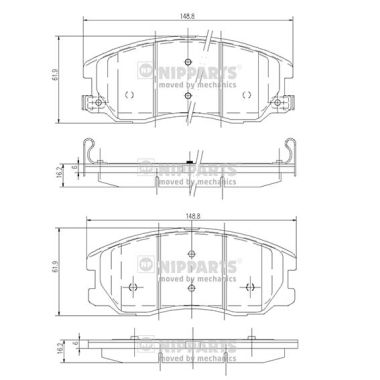Klocki hamulcowe NIPPARTS J3600913