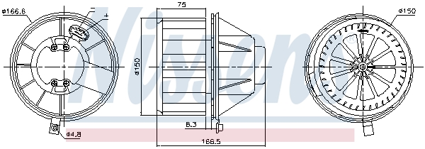 Wentylator wnętrza NISSENS 87832
