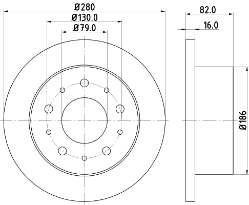 Tarcza hamulcowa HELLA 8DD 355 108-981