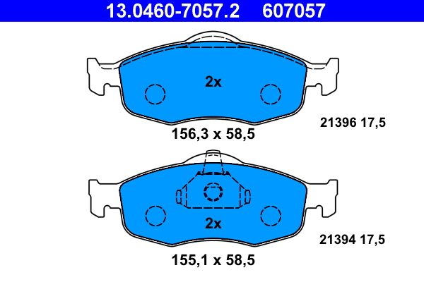 Klocki hamulcowe ATE 13.0460-7057.2