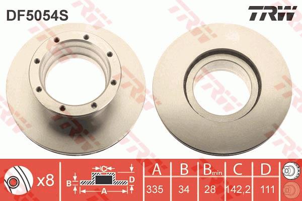 Tarcza hamulcowa TRW DF5054S