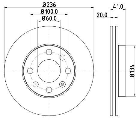 Tarcza hamulcowa HELLA 8DD 355 127-001