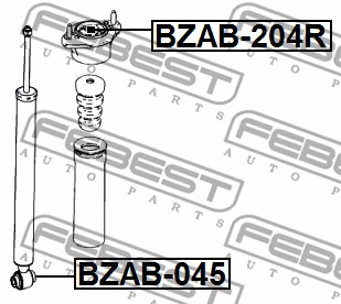 Tuleja montażowa amortyzatora FEBEST BZAB-204R