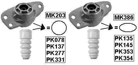 Komplet osłon i odbojów MONROE PK145