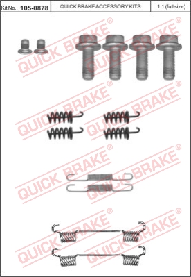 Zestaw montażowy szczęk hamulcowych QUICK BRAKE 105-0878