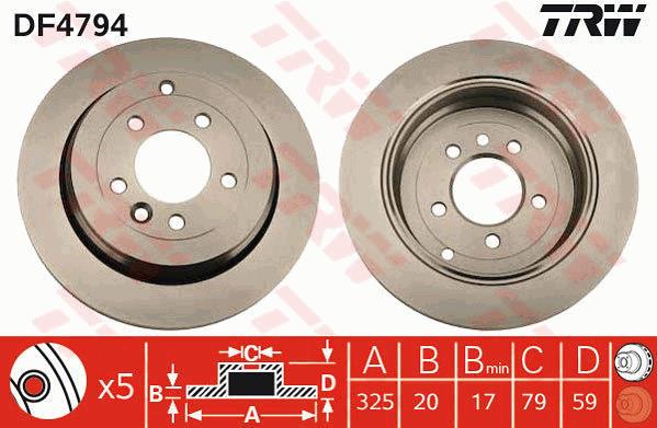 Tarcza hamulcowa TRW DF4794