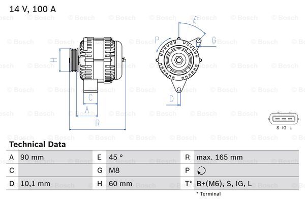 Alternator BOSCH 0 986 084 390