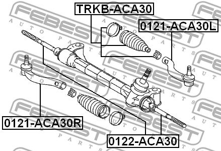 Końcówka drążka kierowniczego FEBEST 0121-ACA30R
