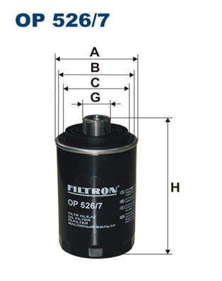 Filtr oleju FILTRON OP526/7